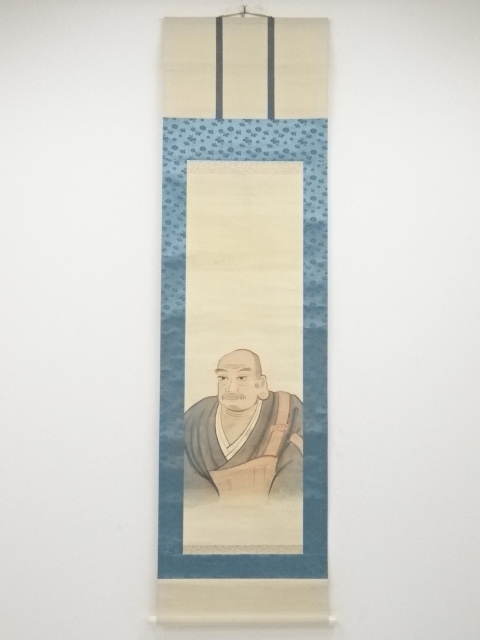JAPANESE HANGING SCROLL / HAND PAINTED / BUDDHIST PRIEST